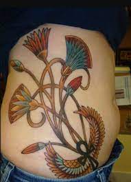 Tiny elephant tattoo cover up with black and grey mandela tattoo design. Egyptian Lotus Tattoo Designs Novocom Top