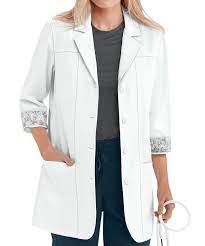 Don't pair florals with tweed, because they clash historically and stylistically. Barco One Women S 3 4 Sleeve Lab Coat Lab Coats For Women