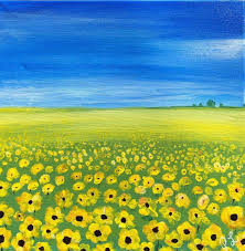 Rare find — this item is hard to come by. Field Of Yellow Flowers Painting Yellow Decor Scenery Etsy Scenery Paintings Yellow Flowers Painting Flower Painting Original