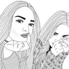 Black And White Best Friends Drawings Pin On Art