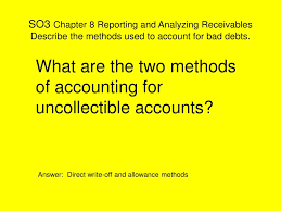 Solved 7. The Two Methods Of Accounting For Uncollectible | Chegg.Com
