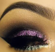 purple silver glitter eyes