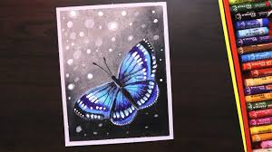 Oil Pastel Drawing How To Draw Easy Butterfly Scenery Drawing And Painting Youtube In 2020 Butterfly Drawing Oil Pastel Pastel Drawing