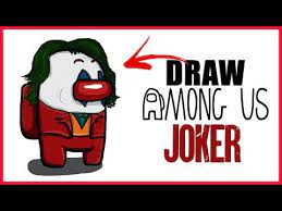 How To Draw Among Us Character With Joker Skin Top Cartoon Characters Youtube Joker Cartoon Characters Cartoon