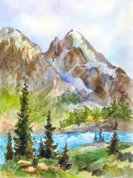 Watercolor Landscape Of Mountains And River Vintage Drawing Stock Photo Picture And Royalty Free Image Image 101147786 Mountains watercolor clipart set, aquarelle clipart / landscape scenery drawing sketch, png transparent background, free commercial use. watercolor landscape of mountains and river vintage drawing