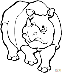 You can use our amazing online tool to color and edit the following baby rhino coloring pages. Cute Rhino Coloring Page