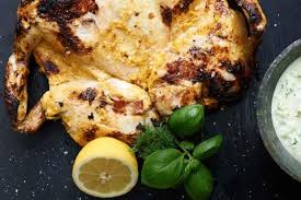 Plattes Hahnchen In Kurkuma Joghurt Marinade Hahnchen Marinade Hahnchen Grillen Grillen