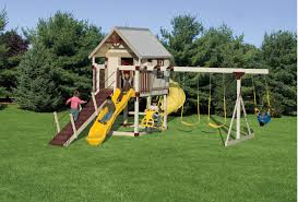 Most backyards are not level. Kid S Swing Sets Vinyl Playsets Swing Sets Playsets For Kids