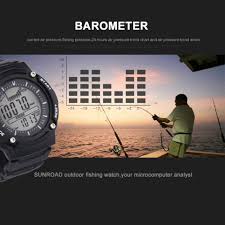 Watch Sunroad Mens Fishing Waterproof Altimeter Barometer Thermometer Watch