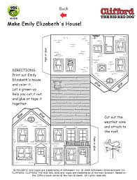 Pbs Kids Clifford The Big Red Dog Printables Paper Houses Paper City Elizabeth House