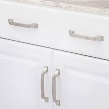 Richelieu Hardware 5 1 16 In 128 Mm Center To Center Brushed Nickel Transitional Drawer Pull Bp765128195 The Home Depot Cabinet Hardware White Kitchen Hardware Kitchen Cabinet Drawers