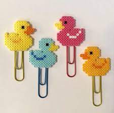 Rubber Ducky Planner Clip Baby Shower Paper Clips Stationery Office Decor Desk Planner Ideas P Perler Bead Art Perler Bead Disney Perler Bead Patterns