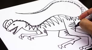 How To Draw A Dilophosaurus Art For Kids Hub Art For Kids Hub Art For Kids Drawing For Kids