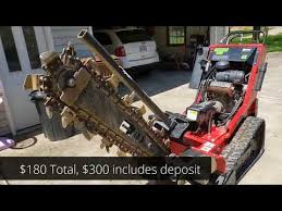 Home depot dethatcher rental landscape equipment home depot rental. How To Dig A Trench Home Depot 36 Trencher 300 Ft In 1 2 Hour Use And Review Youtube