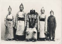 Mongolian Nobility Vintage Portraits Mongolian Clothing Mongolian