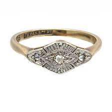 1920s Art Deco Engagement Ring Or Gift Vintage Diamond Ring 9ct Gold Platinum Size Uk K 1 2 Usa 5 1 2 Free Worldwide Shipping Deco Engagement Ring Vintage Jewelry 1920 Art Deco Engagement Ring