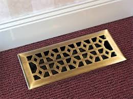 Marquis Style 4 X 10 Steel Floor Register Antique Brass Finish Floor Registers Antique Brass Flooring