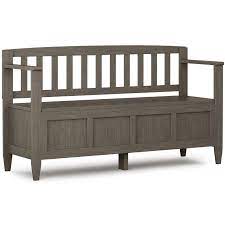 Maybe you would like to learn more about one of these? Simpli Home Brooklyn Solid Wood Entryway Lift Top Storage Bench Farmhouse Gray Axcbroben Fg