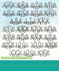 Download Lace Monogram Alphabet Letters Free Designs Svg Png Dxf For Cricut Movie Design Bundles