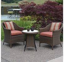 Oslo Woven Bistro Set 3 Pc Wicker Patio Furniture Clearance Patio Furniture Patio Lounge Chairs
