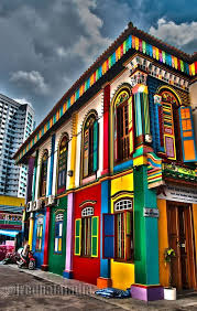 Maison Coloree Inde Little India Singapore Colourful Buildings Beautiful Buildings