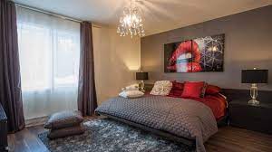 The color wheel can have red in any position and make it work. 17 Divine Combinations Of Red Grey In The Bedroom