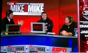 Espn Set Design Knows The Power Of Blue And Red Mike And Mike Show Sports Boys Mike And Mike Espn
