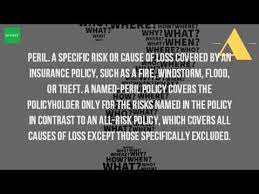 Hazard in the insurance industry: What Is The Definition Of Peril In Insurance Youtube