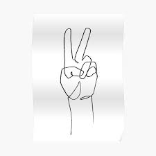 Peace Sign Posters Redbubble Anime hand drawing peace sign. redbubble
