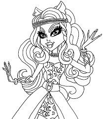 A Coloring Page Of Clawdeen In Her 13 Wishes Outfit Monster Truck Coloring Pages Coloring Pages Coloring Books