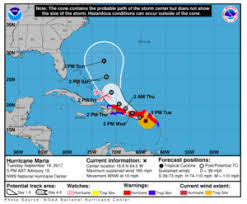 hurricane maria where is it going international ops