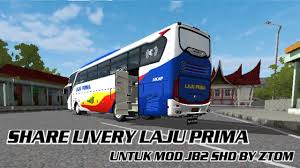 Livery bus simulator indonesia (bussid) memang banyak tersebar di internet. Share Livery Laju Prima Jb2 Shd By Ztom Youtube