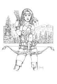 Elf coloring book pages pin cristina b on elves coloring pages. Mirella Mountain Ranger Fantasy Coloring Pages Drawings Creative Drawing