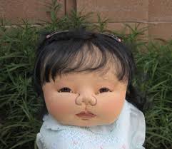 Black Hair And Ginger Hair Baby Wip Baby Has Tan Complexion Black Hair Dark Brown Asian Eyes Bonecas De Pano Bonecas