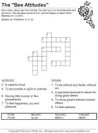 Bee Attitude Crossword Puzzle Sunday School Lessons Crossword Puzzle Childrens Sermons