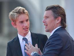 He has been nominated for four academy awards and a tony award. Ethan Hawke Makes Rare Appearance With Son Levon In Venice Hello