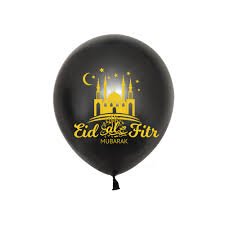 Eid Mubarak Festival Balloon Pull Flag Decoration Latex Golden Black Balloon Islam Festival Balloon Pull Flag Decoration Ballons Accessories Aliexpress