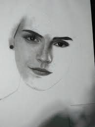 One year and one day of portrait drawings in progress