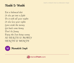 Health Is Wealth Poem By Meenakshi Singh