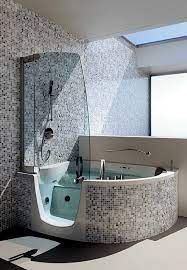 These tubs don't require the long wall space that standard bathtubs do. Ergonomic Corner Bathtub With Whirlpool Function By Teuco Interior Design Ideas Ofdesign