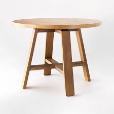 Balmain aluminum round dining table. 42 Linden Round Wood Dining Table Natural Threshold Designed With Studio Mcgee Target