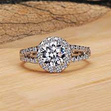 14k White Gold Diamond Engagement Wedding By Jewelryimpression 419 00 Diamond Wedding Rings Women Diamond Engagement Wedding Ring Tungsten Wedding Bands