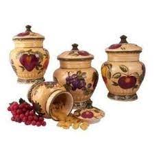 Shop for tuscan canister set online at target. European Style Tuscan Fruit Grape Kitchen 4 Pc Canister Set Want For My Kitchen Fruit Kitchen Decor Tuscan Kitchen Canister Sets