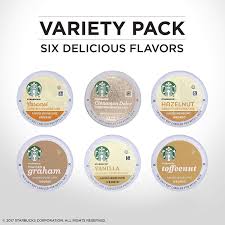 Starbucks Flavored Coffee K Cup Variety Pack For Keurig Brewers 6 Boxes Of 10 60 Total K Cup Pods 60 Coun Starbucks Flavors Coffee Enthusiast Coffee K Cups