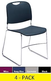 Plastic Stackable Chairs National Public Seating 8500 Series 4 Pack Public Seating Chair Compact Table And Chairs