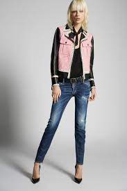 Dsquared2 50 S Rock Studded Leather Jacket Leather Outerwear For Women Official Store Studded Leather Jacket Leather Outerwear Coats For Women