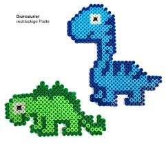 Dinos Hama Perler Beads Basteln Bugelperlen Perler Bead Designs Hama Bugelperlen