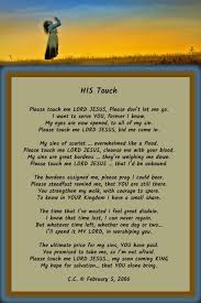 His Touch Inspirational Christian Poetry Poems By C C Christian Inspiration Word Of God Poetry Poem