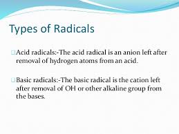 Radicals And Chemical Formulae