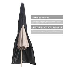 These umbrella covers ensure your outdoor umbrella stays as good as new even through rough seasons such as summer or winter. Patio Umbrella Zipper Cover Waterproof Uv Resistant Umbrella Covers Fits